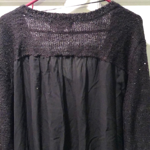 Black sweater with sheer back and some sparkle - Picture 6 of 7